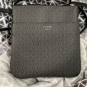Dark grey and black Guess crossbody bag
